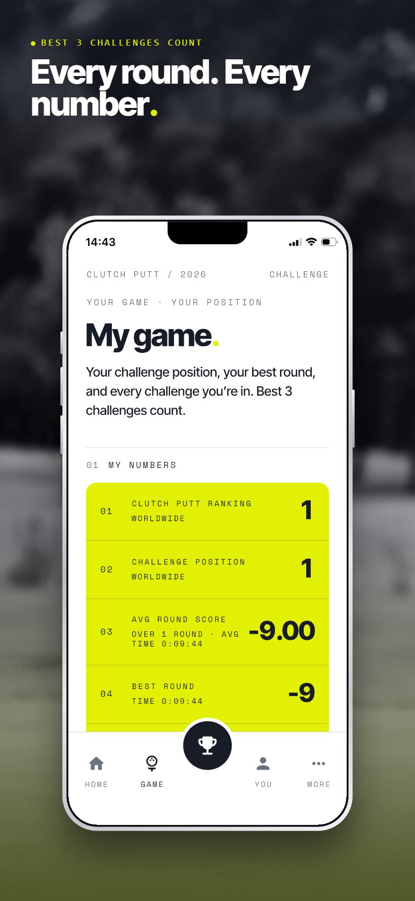 My game — every round, every number