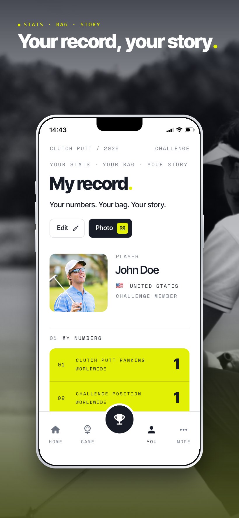 My record — your stats, your story